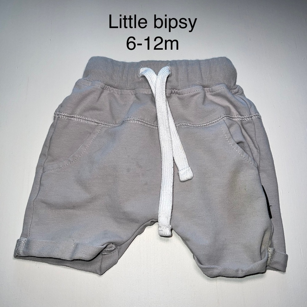 Little Bipsy Gray Baby Shorts